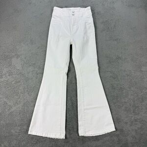 We The Free Jayde High Rise Flare Jeans in White